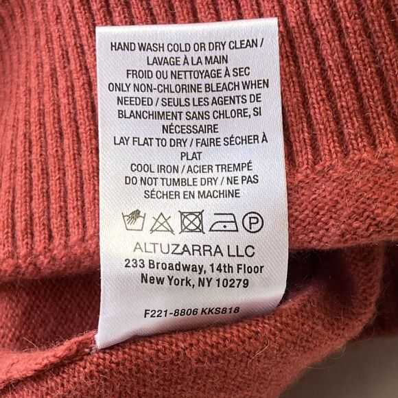 ALTUZARRA 100% Cashmere Short Sleeve Sweater Pullover Crewneck Top Button Back - Picture 10 of 11